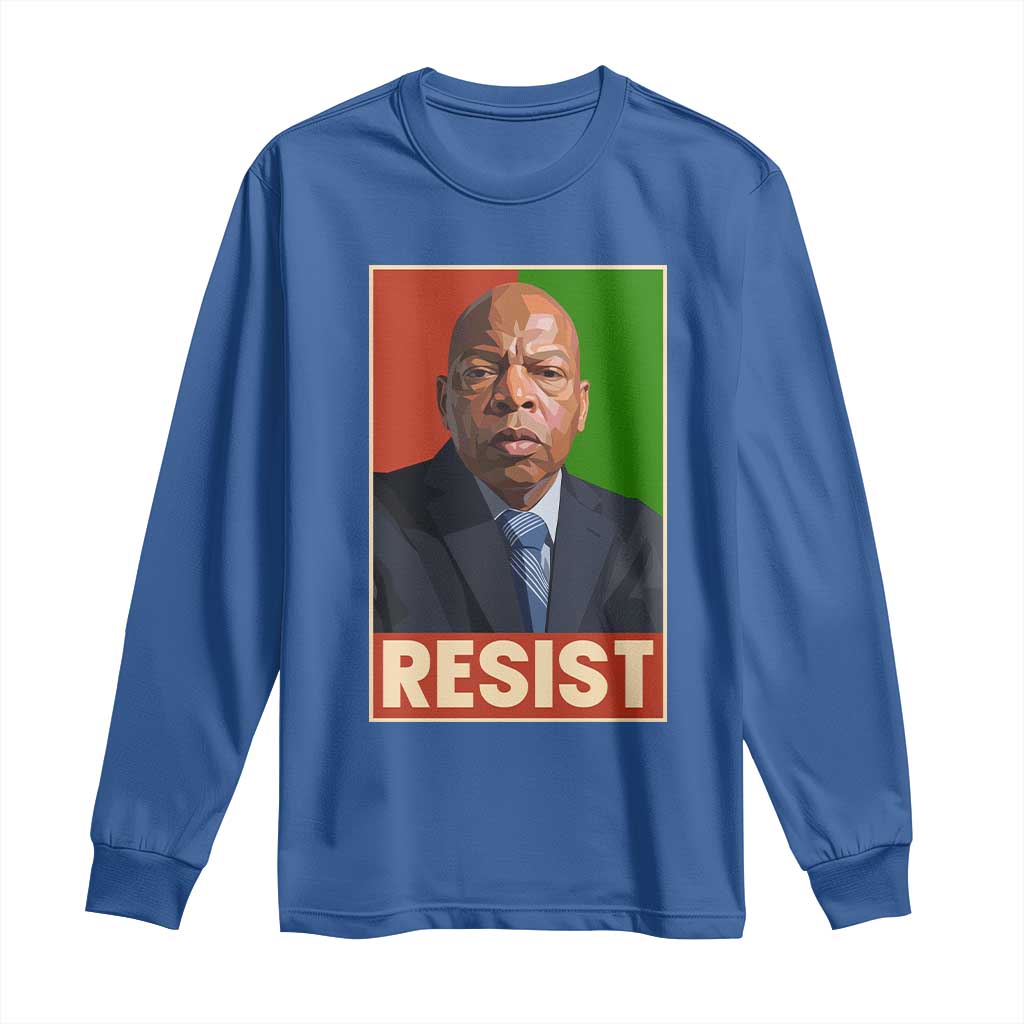 Resist Protest Civil Rights Long Sleeve Shirt John Lewis Black History