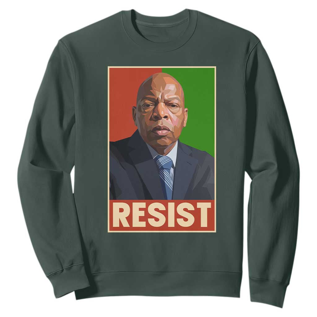 Resist Protest Civil Rights Sweatshirt John Lewis Black History