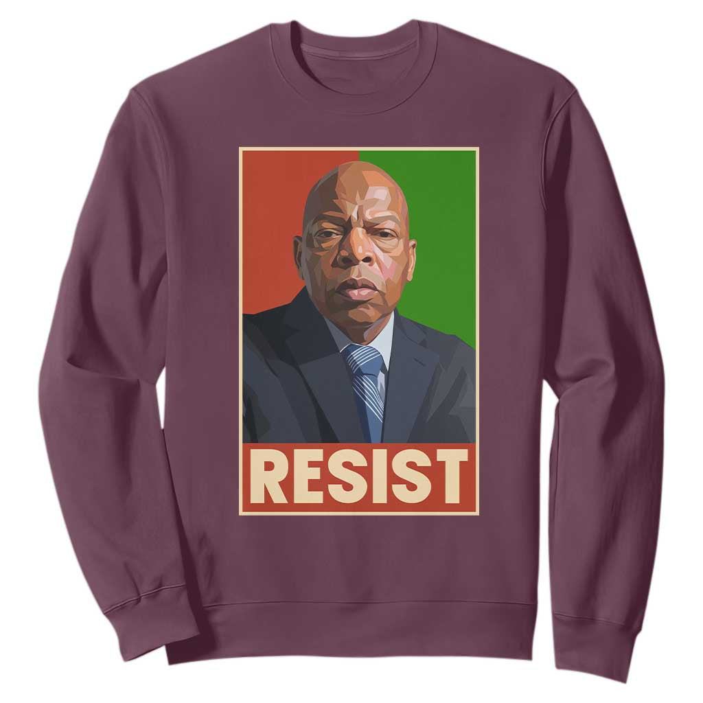 Resist Protest Civil Rights Sweatshirt John Lewis Black History