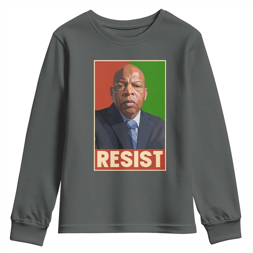 Resist Protest Civil Rights Youth Sweatshirt John Lewis Black History