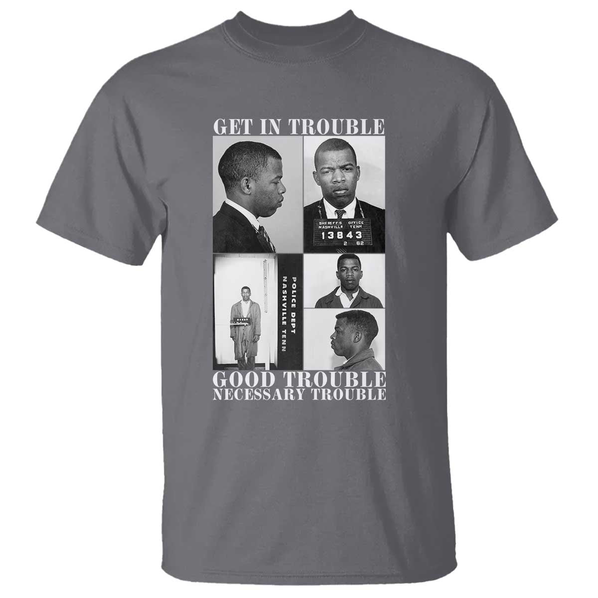 John Lewis Affrican American T Shirt Get in Good Necessary Trouble