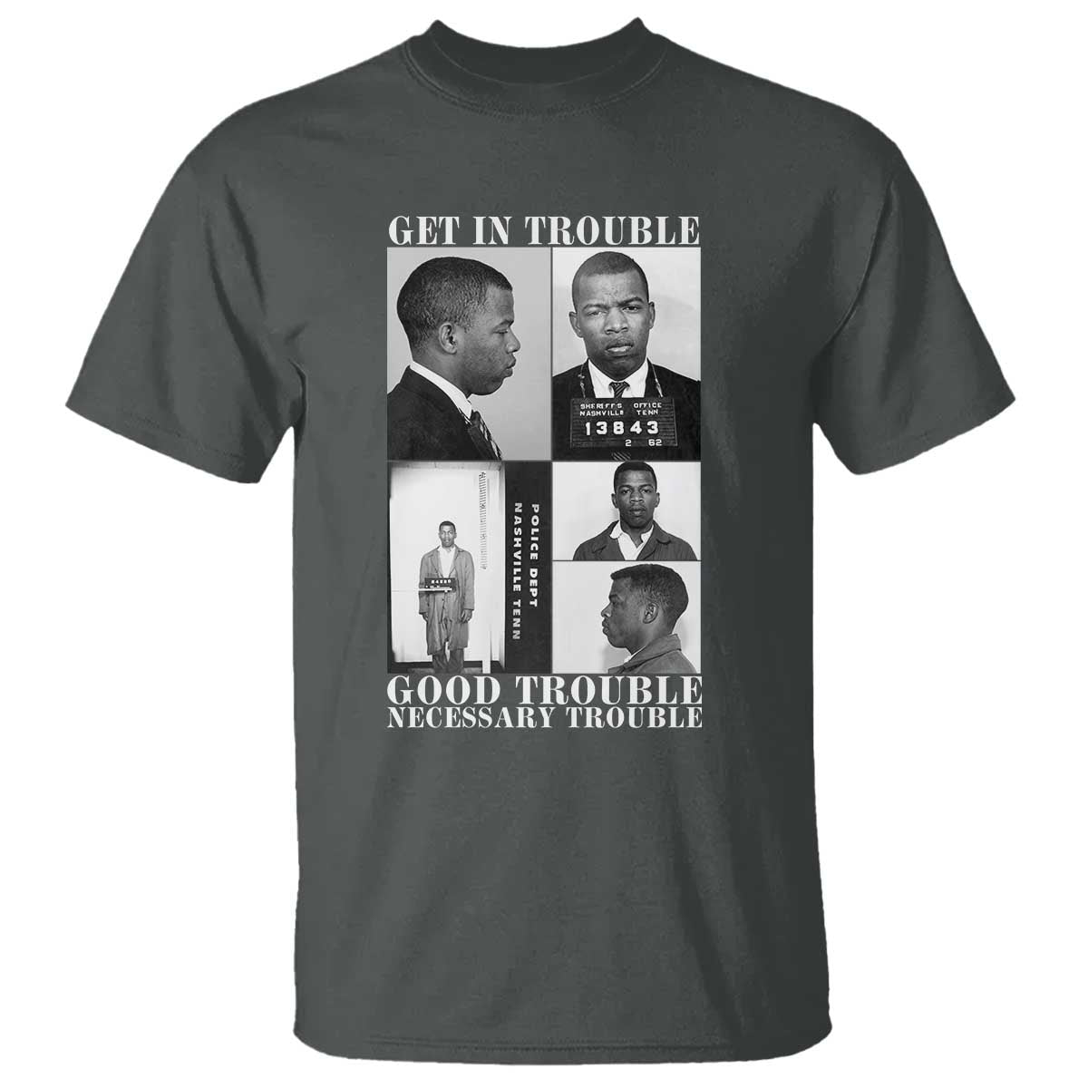 John Lewis Affrican American T Shirt Get in Good Necessary Trouble