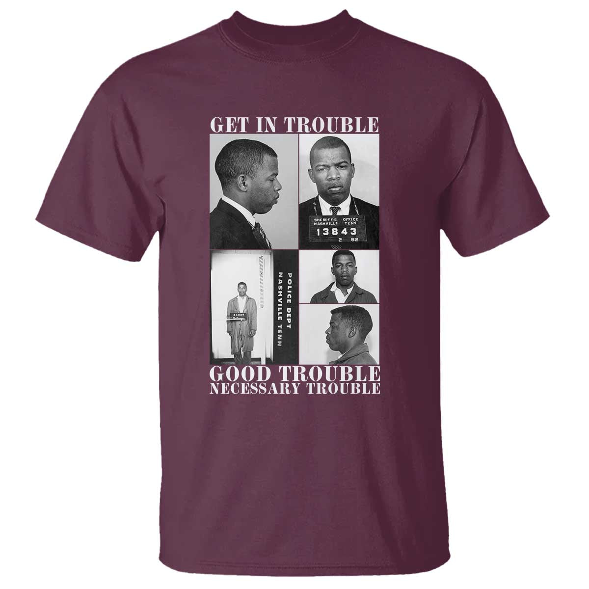 John Lewis Affrican American T Shirt Get in Good Necessary Trouble