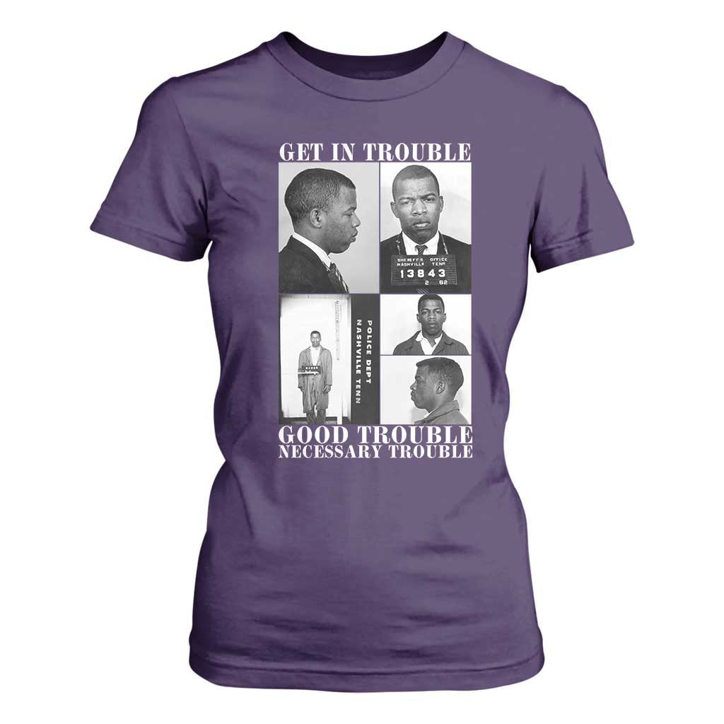 John Lewis Affrican American T Shirt For Women Get in Good Necessary Trouble
