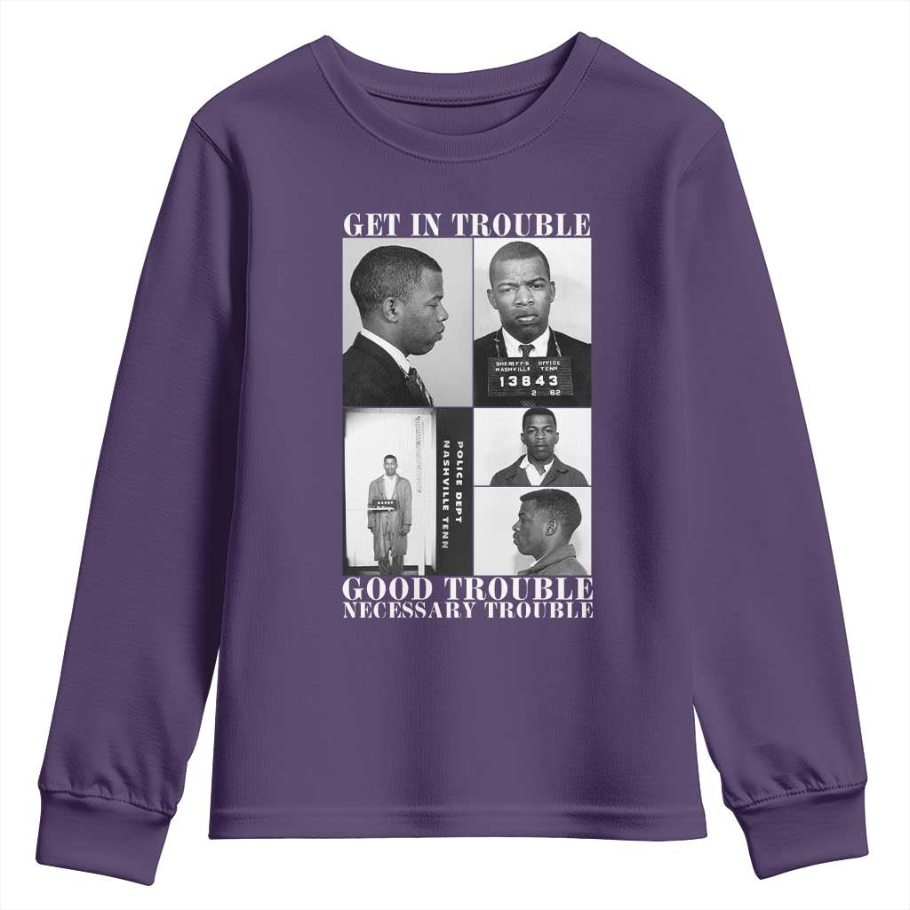 John Lewis Affrican American Youth Sweatshirt Get in Good Necessary Trouble