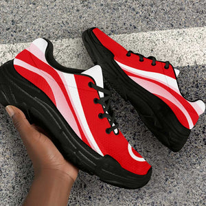 Tunisia Football Chunky Sneakers Flag-Inspired Curve Style