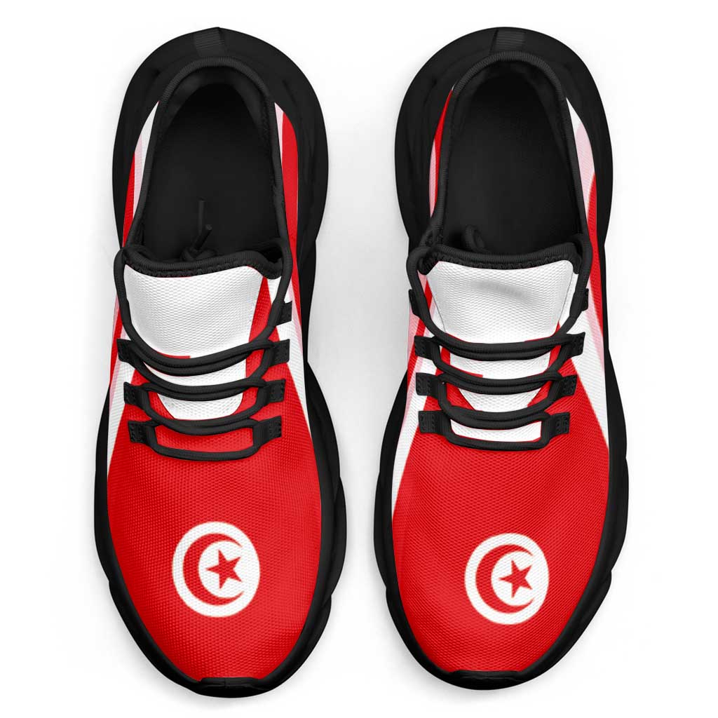 Tunisia Football Clunky Sneakers Flag-Inspired Curve Style
