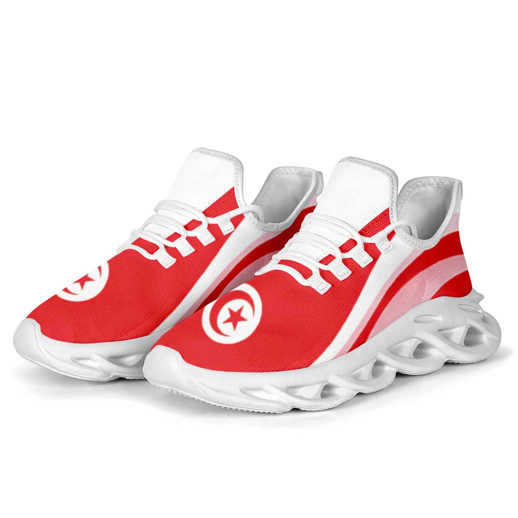 Tunisia Football Clunky Sneakers Flag-Inspired Curve Style