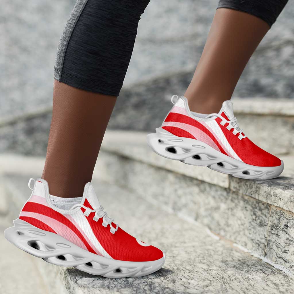 Tunisia Football Clunky Sneakers Flag-Inspired Curve Style