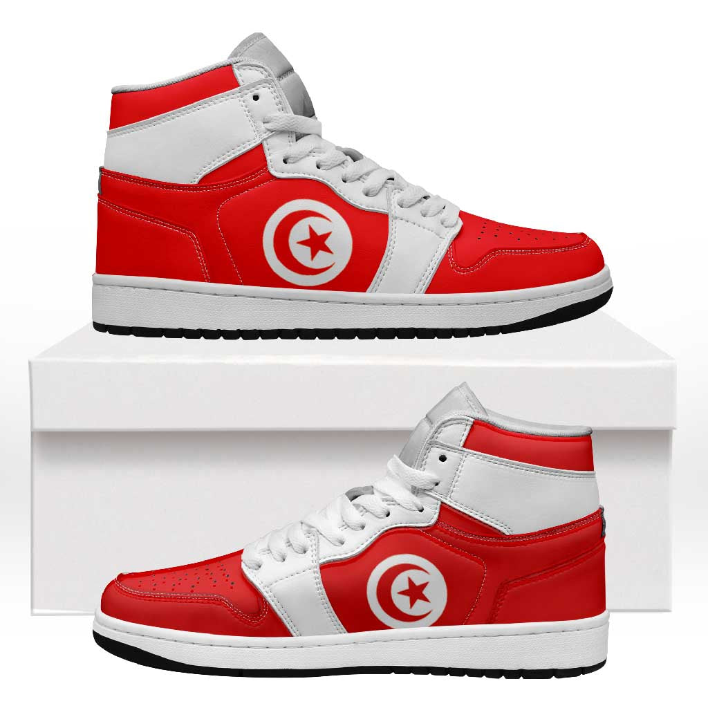 Tunisia High Sneakers AJ1 Classic National Flag Style - African Pride