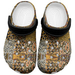 Wild Animal Skins Clogs Shoes African Tribal Pattern - African Pride