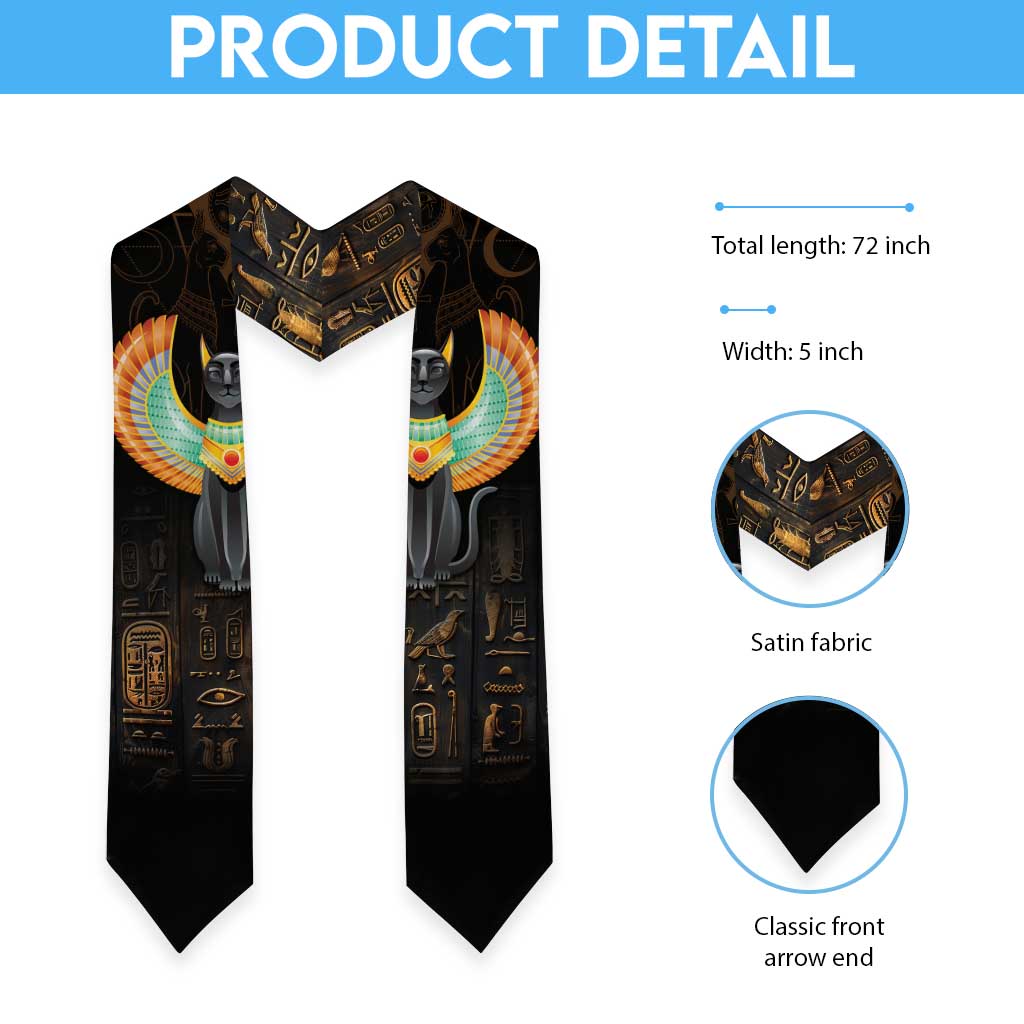 Winged Egypt Cats Graduation Stole Ancient Egypt Culture
