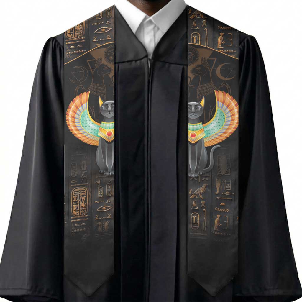 Winged Egypt Cats Graduation Stole Ancient Egypt Culture