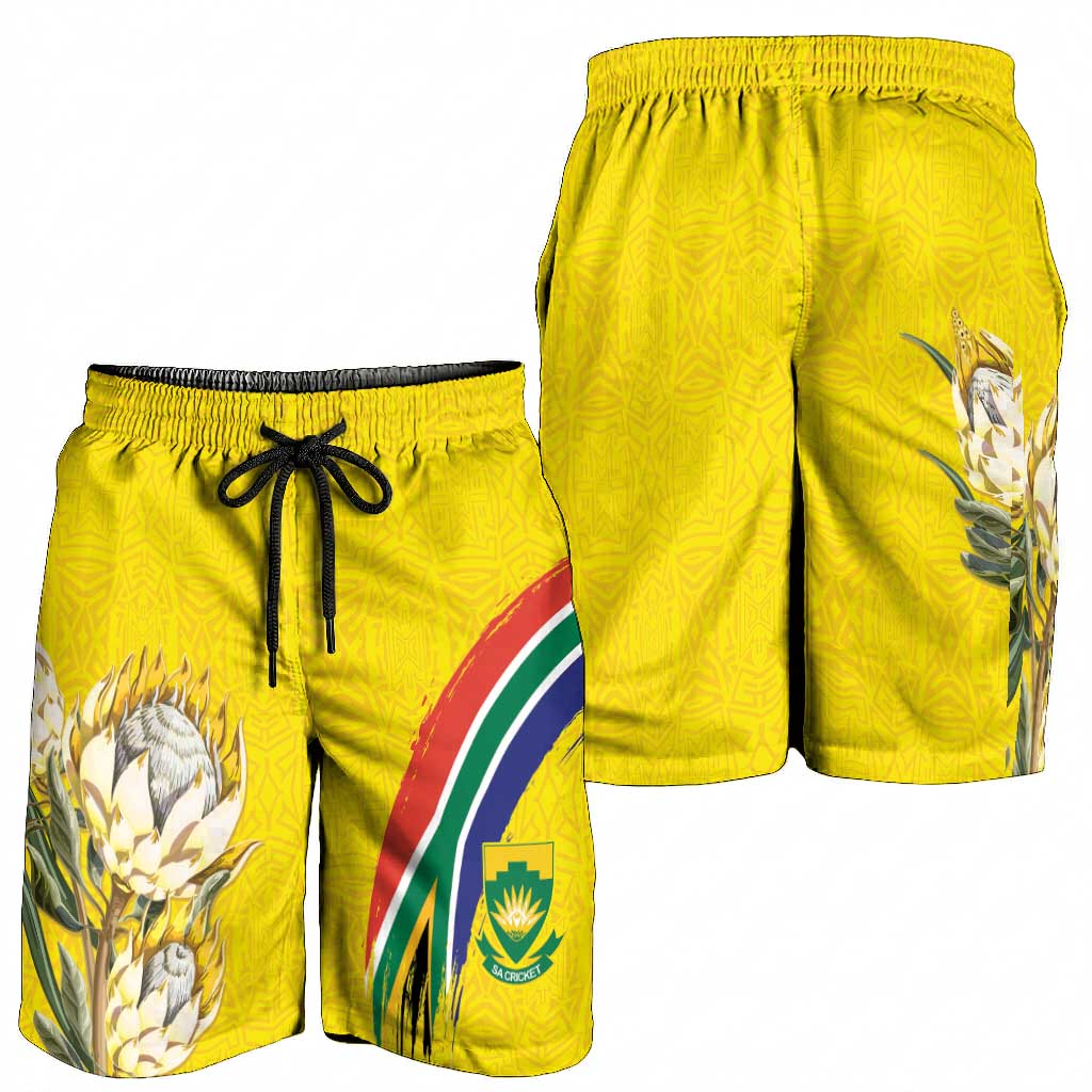 World Cricket South Africa Shorts for Men Protea Flower Come On Proteas!