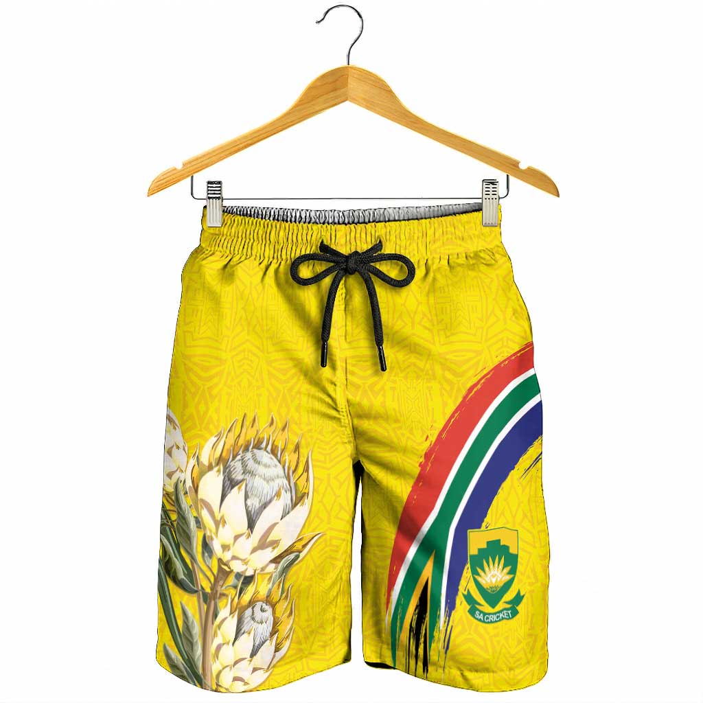 World Cricket South Africa Shorts for Men Protea Flower Come On Proteas!